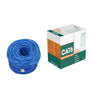 Cable de Red LAN Gigabit UTP CAT6 de Venta Directa de Fábrica, Cable con Cubierta de PVC de 0.58mm CCA - Product Image 1