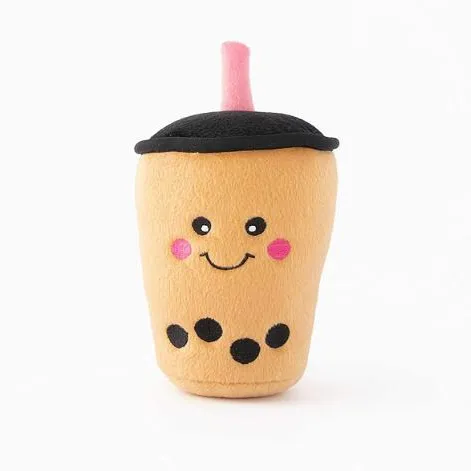 lovely stuffed plush boba pet toys with squeaky double layer fabric Boba Milk Tea toys