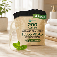 Fil dentaire en paille de maïs et de blé 100 % naturel et biodégradable, options double et simple brins, personnalisation OEM/ODM