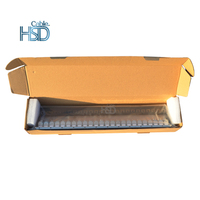 HSD Keystone sisipan Jack adaptor wanita 24/48 Port, STP berlapis emas pelat dinding Outlet tambalan Panel terpasang soket konektor