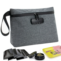 Cachette de voyage refermable à fonction spéciale personnalisée pochette anti-odeurs avec serrure sac anti-odeurs doublé de carbone