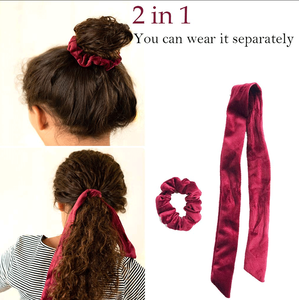 Wholesale Elastic <strong>Hair</strong> Bands Velvet <strong>Hair</strong> Scrunchies Ribbon Scrunchy <strong>for</strong> Ponytail Holder <strong>Hair</strong> <strong>Accessories</strong> <strong>Women</strong> <strong>Accessories</strong> - Product Image 5