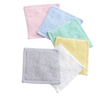 100% Cotton Plain-colored Small square Handkerchief 20*20 cm Kindergarten-sized Towel Embroidery Soft Highly Absorbent Lint-free