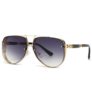 Nuovi <span class=keywords><strong>Occhiali</strong></span> da Sole di Lusso Personalizzati, Design alla Moda, Montatura in Metallo, Stile Aviatore, Oversize, per Uomo e Donna - Product Image 1