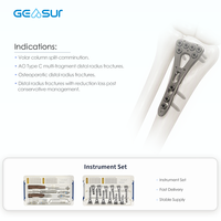 Plaques de fixation orthopédiques à angle variable en titane, approuvées CE, pour le soutien du radius distal, implant traumatique orthopédique.