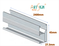 Structure de support de panneaux solaires OEM Art Sign 2,4 m, légère et anticorrosion, pour toiture métallique aux Philippines