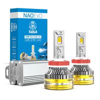 Faros Delanteros LED para Automóvil NAOEVO Manufacturer SAGA 200W, H1 H4 H7 H11 9005 9006, 360 Bicolor, Accesorios de Iluminación LED H4