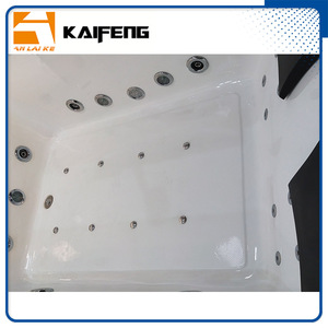 Bianco doppio bagno idromassaggio vasca da bagno jacuzzi per Villa KF-612L due grembiule idromassaggio Computer controllato poggiatesta - Product Image 3