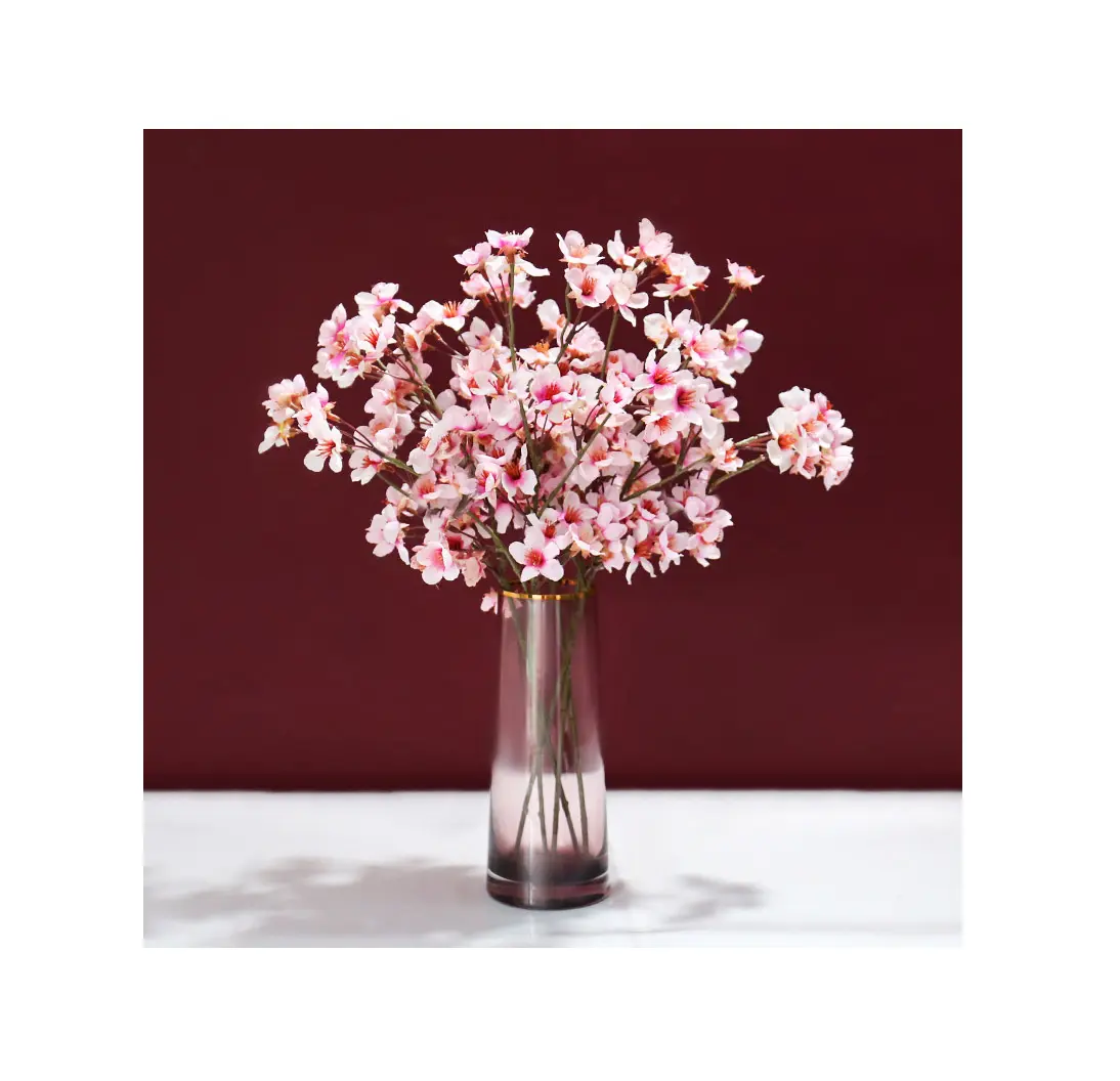 Hot Selling Artificial Decorative Pink Coconut Blossom Tree Wedding Silk Artificial Flowers with Cherry & Pear Blossom Branches
