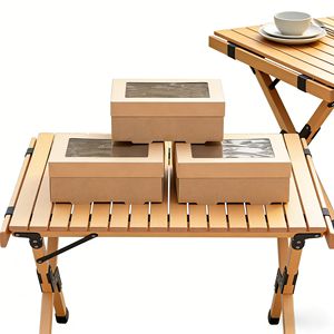 Scatola per Picnic da Esterno all'Ingrosso, Scatola in Carta Kraft Monouso, Scatola di Carta da <span class=keywords><strong>Asporto</strong></span> - Product Image 6