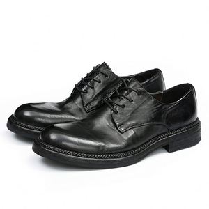 Nuevos Zapatos de Vestir de Moda para Hombre con Parches de Encaje y Parte Superior de Cuero, para Primavera/Verano, Oficina, Carrera Profesional, Tallas Grandes 38-44, Antideslizantes, Transpirables y Ligeros - Product Image 4