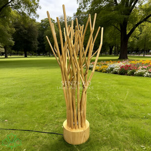 Custom IP65 Waterproof LED <b>Branch</b> <b>Light</b> Sculpture Modern Outdoor Wooden Texture Tree Shape Landscape <b>Light</b> for Park Garden Plaza - Product Image 4