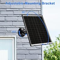 Panneau solaire monocristallin ALECTER 15W avec sortie Type-C, chargeur solaire étanche pour caméra de sécurité extérieure