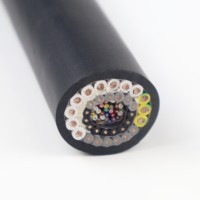 Cables de Cobre Trenzado Blindados Antitorsión para Robots, con Aislamiento ROHS PVR, 300/500V 22AWG -55~150, para Aplicaciones Industriales y Automotrices