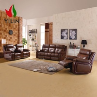 Sillón reclinable de 5 plazas moderno para sala de estar 123 sofás Manual de dibujo para el hogar portavasos MARCO DE Metal conjunto de sofá reclinable