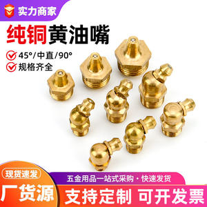 Buse de graissage sur mesure en cuivre pur pour automobiles et excavatrices, embout de remplissage d'huile multi-spécifications - Product Image 5