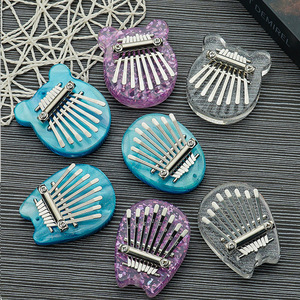 Kalimba Mini en Bambou avec Cordon Offert - Idéal pour Débutants - Ensemble Éducatif de 6 Pièces - Bestseller Transfrontalier en Forme de Goutte d'Eau - Product Image 3