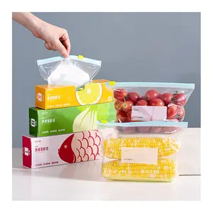 <span class=keywords><strong>Sac</strong></span> <span class=keywords><strong>Réutilisable</strong></span> à Fermeture Éclair Coulissante Auto-Scellant Transparent en PE, <span class=keywords><strong>Sac</strong></span> <span class=keywords><strong>Congélation</strong></span> Alimentaire Personnalisé en Plastique avec Fermeture Éclair à Curseur - Product Image 1
