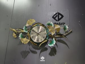 Relojes de Pared Metálicos con Decoración Floral Grande de 88x39cm, Directo de Fábrica, Reloj 3D de Lujo para Sala de Estar, Decoración del Hogar, Artículos de Primavera para Hoteles - Product Image 6