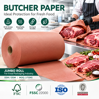 Papier de boucher non couché non ciré, papier d'emballage pour traiteur, pour restaurants, papier absorbant jetable pour viande crue et barbecue