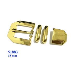 Juego de hebillas de cinturón de estilo occidental de metal chapado en oro para hebillas de zapatos de mujer - Product Image 2