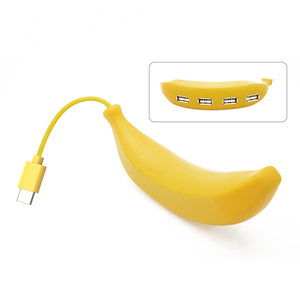 <span class=keywords><strong>Mini</strong></span> interfaz USB 2,0 HUB en forma de plátano de 4 puertos con soporte OTG Divisor USB 4 en 1 con temática de alimentos En stock para regalos de vacaciones - Product Image 3