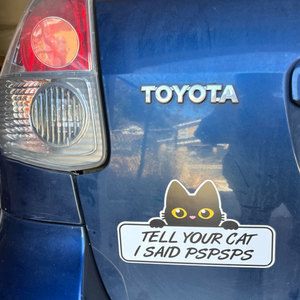 あなたの猫に「私はそう言った」と言います。面白い8×4.5インチのビニールマグネット、車のバンパー、猫愛好家のための車のステッカーです。 - Product Image 4