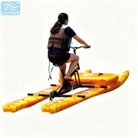 Ponton flottant monoplace à cadre en aluminium avec coussin d'air avant, rapide pour parc aquatique, facile à ranger, de Chine Lumark