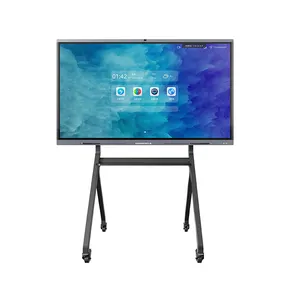 Personalize o quadro branco digital inteligente para ensino, baixo consumo e alta qualidade, tela de toque inteligente LED de 65 e 75 polegadas