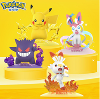 Figurines officielles Pokémon Mini : Pikachu, Gengar & Sylveon, figurine d'anime, ornement de bureau, cadeau, boîte mystère