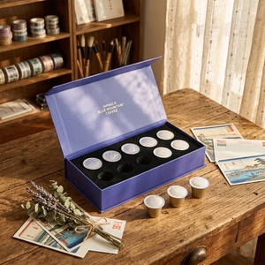 Caja de regalo de cápsula de café de cartón de lujo con impresión personalizada - Product Image 1