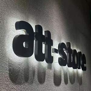 Lettres de canal LED rétroéclairées en acier inoxydable Signe intérieur extérieur Business Logo Wall Sign Font Front Wall Indoor Outdoor LED Sign - Product Image 3