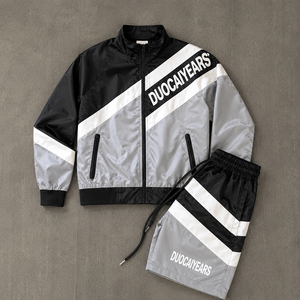 Ensemble de survêtement personnalisé DCY pour hommes, survêtements streetwear pour hommes, survêtement coupe-vent pour hommes, pantalon coupe-vent, veste technique OEM - Product Image 1