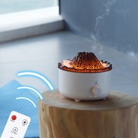 Diffuseur d'arômes volcanique à anneaux de fumée d'air, humidificateur, best-seller, flamme bicolore, montagne ultrasonique 3D, portable, alimentation USB, maison, voiture 1