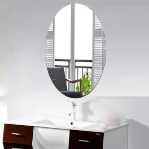 Espejo Redondo de Cristal Flexible <span class=keywords><strong>para</strong></span> Baño, Adhesivo Decorativo <span class=keywords><strong>para</strong></span> <span class=keywords><strong>Pared</strong></span>, Diseño Contemporáneo Removible - Product Image 1