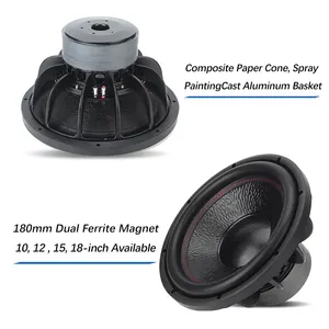 Personalizzazione Oem altoparlante Subwoofer sensibilità professionale 90db 12 15 18 21 pollici 2000w Sub Woofer