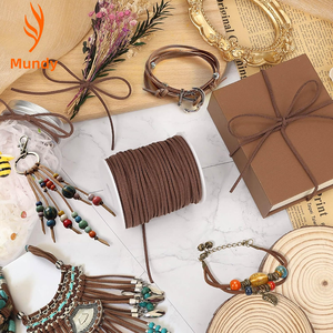 Cordoncino Piatto in Pelle Sintetica Coreana da 2.6mm 3mm, 41 Colori, 50 Iarde, Materiali all'Ingrosso per Creazione Gioielli e Braccialetti - Product Image 6