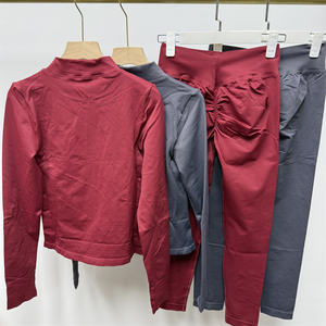 Completo Yoga Senza Cuciture con Zip Integrale 2025, Vendita all'Ingrosso, Tuta da Corsa ad Asciugatura Rapida per Fitness Femminile - Product Image 2