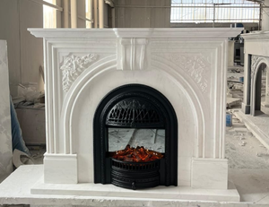 Nouvelle Conception Luxe Personnalisé Moderne Cheminée Intérieure Villa Bois Naturel Classique <span class=keywords><strong>pour</strong></span> la Décoration Intérieure et l'Aménagement Extérieur Blanc - Product Image 2