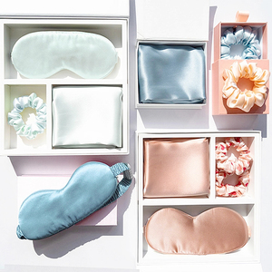 Grosir kustom penjualan terbaik mewah 6A kelas 100% masker mata murbei sutra sarung bantal <span class=keywords><strong>Set</strong></span> hadiah dengan kotak hadiah - Product Image 3