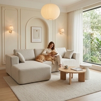 Canapés modulaires VANBOW Cloud sans structure pour salon, canapé en forme de L avec assise profonde et chaise longue surdimensionnée orientée vers la droite