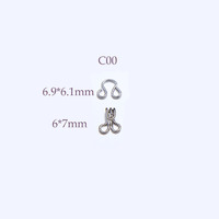 Small Size Collar Hook & Eye Coat Metal Collar Hook