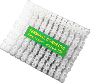 Conector de fio de alta qualidade, fio terminal pa pp pe 12 saídas conector de fio de alta qualidade tipo u bloco de terminal para equipamentos de baixa tensão