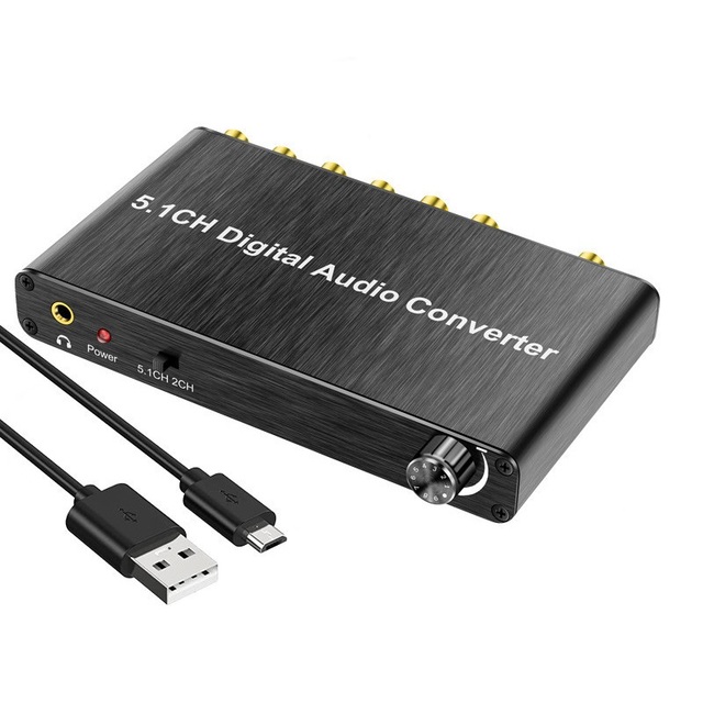 5.1Ch Digital Audio Converter for DTS/AC3 Dolby Decoder SPDIF Input to 5.1 Channel for DOLBY Decoding