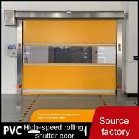 Puerta Enrollable de PVC de Alta Velocidad Personalizada de Fábrica, Puerta Automática de Clasificación Rápida para Almacenes, Logística, Talleres, Resistente al Viento, con Servomotor