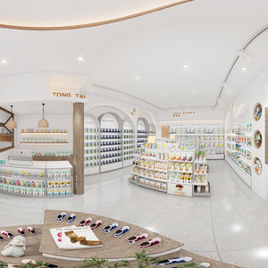 05-YMJYS Moderno Armario de Madera Natural Ecológico y Resistente al Agua para Tiendas de Maternidad y Diseño de Interiores de Tiendas para Mamá y Bebé - Product Image 1