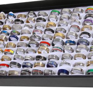 저렴한 도매 반지 남자 스테인레스 스틸 4x18mm-11x24mm 미국 크기: <span class=keywords><strong>5</strong></span>.<span class=keywords><strong>5</strong></span>-10 100PC/박스 1175729 - Product Image 4