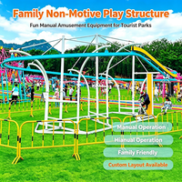 Manèges pour enfants sans moteur pour parcs d'attractions en plein air, manèges parent-enfant à propulsion humaine, mini-roller coaster à pédales