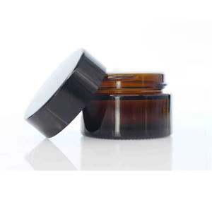 Pot en verre ambré transparent, bleu, vert, noir, givré <span class=keywords><strong>pour</strong></span> crème cosmétique, avec bouchon <span class=keywords><strong>à</strong></span> <span class=keywords><strong>vis</strong></span> en aluminium, logo personnalisé, disponible en 5g, 10g, 15g, 20g, 30g, 50g, 100g - Product Image 6