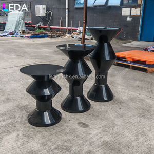 ชุดโต๊ะขนมทรงกรวยสีดำสแตนเลส 3 ชิ้น LEDA Modern Party Event Supplies สำหรับโรงแรมงานแต่งงาน - Product Image 3